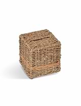 Bayford Woven Tissue Box Holder Square Natural