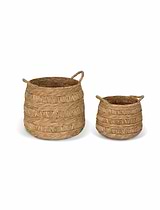 Bilberry Woven Basket Round Set of 2
