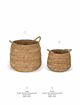 Bilberry Woven Basket Round Set of 2