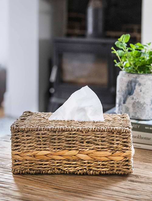 Bayford Woven Tissue Box Holder Rectangle Natural