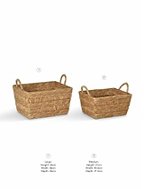 Bilberry Woven Basket Rectangle Set of 2