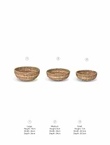 Bayford Woven Round Bowls Set of 3 Natural