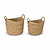Bilberry Woven Boat Basket Set of 2