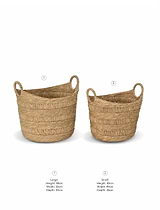 Bilberry Woven Boat Basket Set of 2