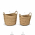 Bilberry Woven Boat Basket Set of 2