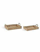 Bayford Woven Tray Set of 2 Natural