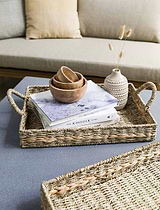 Bayford Woven Tray Set of 2 Natural