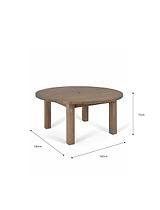 Porthallow Round Dining Table Large Natural