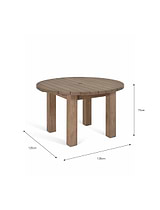 Porthallow Round Dining Table Medium Natural