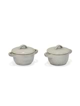 Damerham Ramekin with Lid Set of 2 Grey