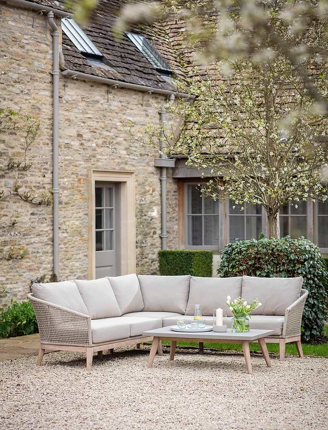 Corner garden sofa discount