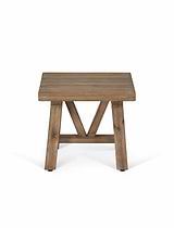 Chilford Solid Wood Stool Side Table