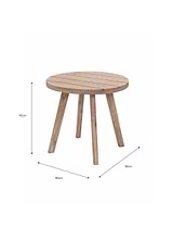 Porthallow Round Side Table Natural