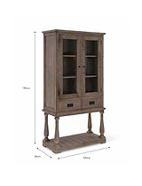 Topsham Glass Display Unit Natural