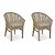 Lynton Dining Chairs with Arms Set of 2 Grey