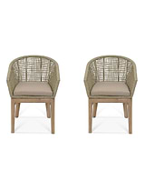Lynton Dining Chairs with Arms Set of 2 Grey