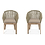 Lynton Dining Chairs with Arms Set of 2 Grey