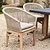 Lynton Dining Chairs with Arms Set of 2 Grey