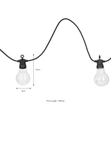 Festoon Lights Classic Solar 20 Bulbs Black