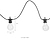 Festoon Lights Classic Solar 20 Bulbs Black