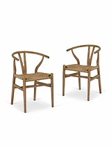 Chilthorne Wishbone Dining Chair Set of 2 Natural
