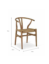 Chilthorne Wishbone Dining Chair Set of 2 Natural