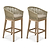 Lynton Bar Stool Set of 2 Grey