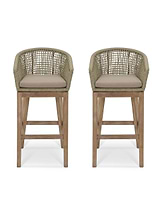 Lynton Bar Stool Set of 2 Grey