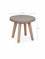 Lynton Round Side Table Grey