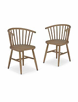 Landrake Curved Back Dining Chair Set of 2 Natural