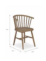 Landrake Curved Back Dining Chair Set of 2 Natural