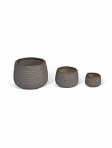 Bramdean Round Planters Set of 3 Brown
