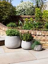 Bramdean Round Planters Set of 3 Brown