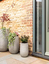 Bramdean Tall Planters Set of 3 Brown
