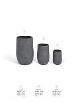 Bramdean Tall Planters Set of 3 Grey