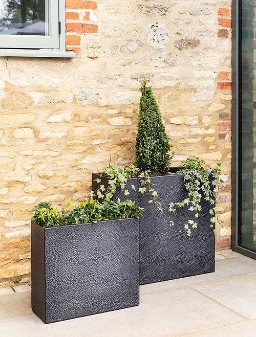 Bardwell Rectangular Planter 55 cm Black
