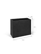 Bardwell Rectangular Planter 74 cm Black