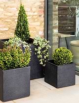 Bardwell Square Planter 30 cm Black