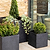 Bardwell Square Planter 30 cm Black