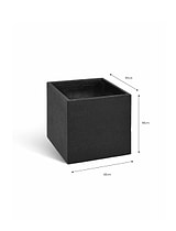 Bardwell Square Planter 44 cm Black