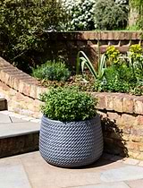 Bramdean Round Planter 50 cm Grey