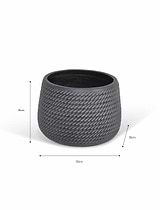 Bramdean Round Planter 50 cm Grey