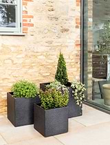 Bardwell Square Planter 37 cm Black