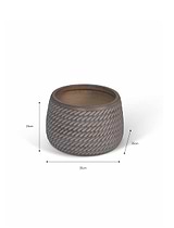Bramdean Round Planter 35 cm Brown