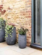 Bramdean Tall Planter 24 cm Grey