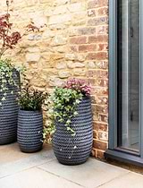Bramdean Tall Planter 34 cm Grey