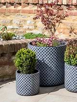 Holbeton Round Planter 27 cm Grey