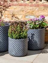 Holbeton Round Planter 34 cm Grey