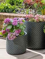 Holbeton Round Planter 34 cm Antique Green