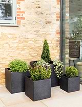 Bardwell Square Planters Set of 4 Black